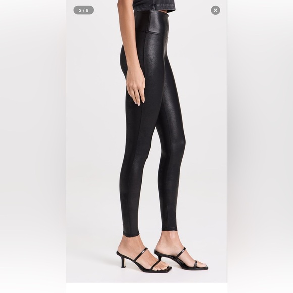 Spanx Black Faux Leather Legging SZ S NWOT - Picture 3 of 7